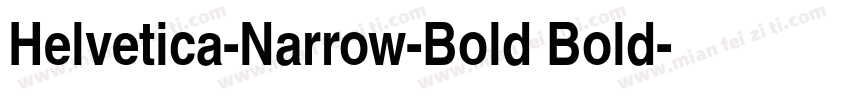Helvetica-Narrow-Bold Bold字体转换
